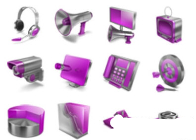 紫色电脑工具桌面图标素材截图（1）