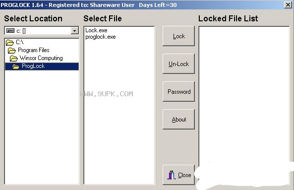 ProgLock文件上锁软件截图（1）