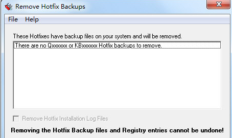 Remove Hotfix Backups截图（1）