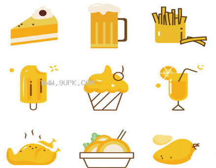 黄色系列美食桌面图标截图（1）