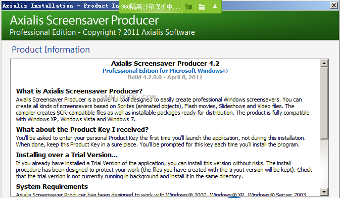 Axialis Screen Saver Producer