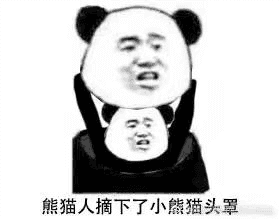 小熊猫摘下了小熊猫头罩qq表情包免费版