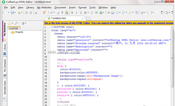 CoffeeCup HTML Editor