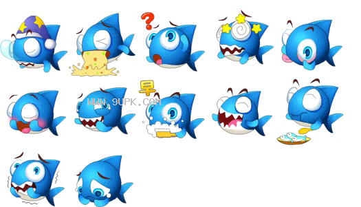 蓝色小鲨鱼qq表情包