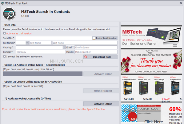 MSTech Search in Contents