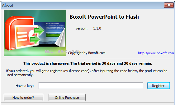 Boxoft PowerPoint to Flash