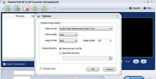 ThunderSoft GIF to AVI Converter截图（1）