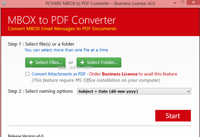PCVARE MBOX to PDF Converter