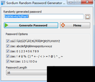 Sordum  Random  Password  Generator