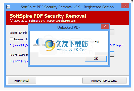 SoftSpire PDF Security Removal