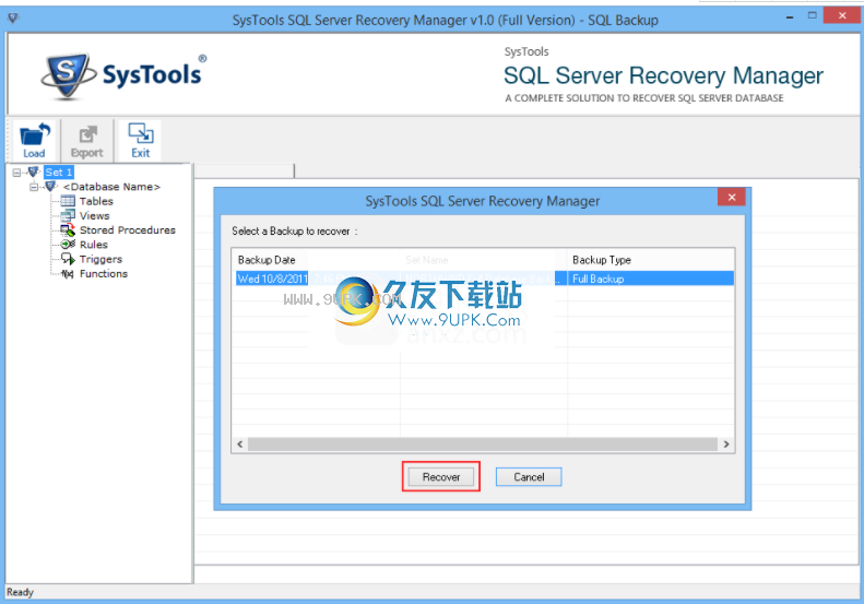 SysTools SQL Server Recovery Manager
