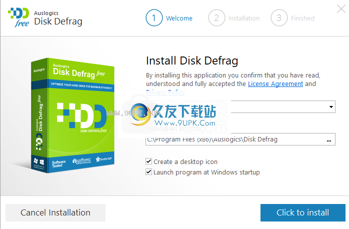 Auslogics  Disk  Defrag  Free