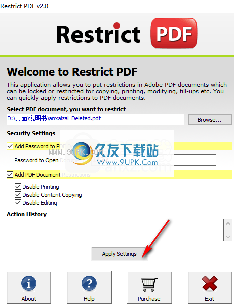 Restrict PDF