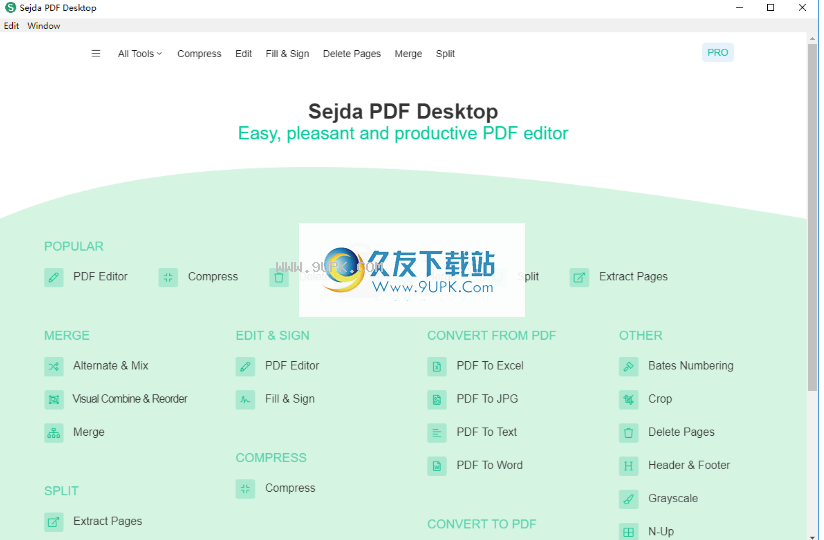 Sejda PDF Desktop Pro 7.6.3 download the new version for windows
