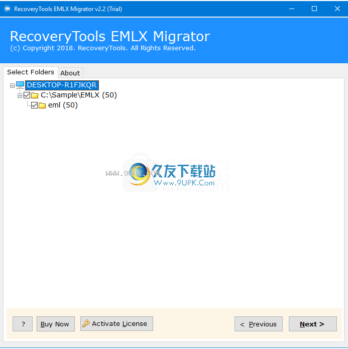 RecoveryTools EMLX Migrator