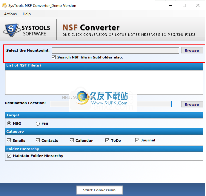 SysTools NSF Converter