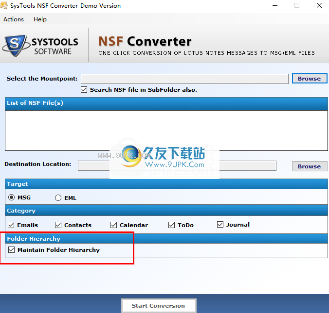 SysTools NSF Converter