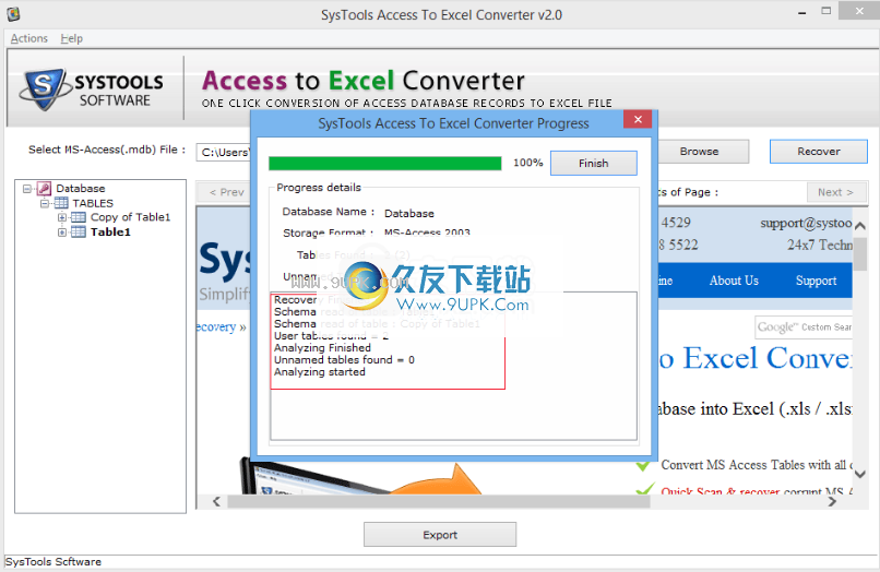 SysTools Access to Excel Converter