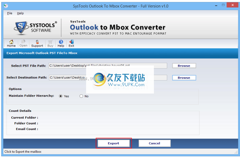 SysTools Outlook to MBOX