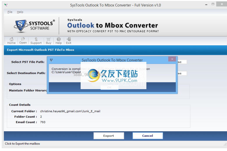 SysTools Outlook to MBOX