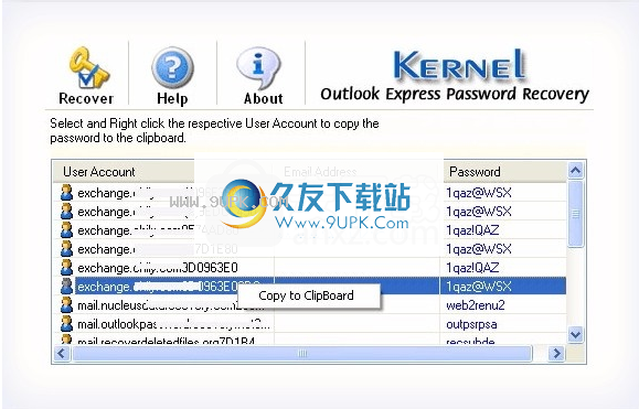 Outlook Express Password Recovery