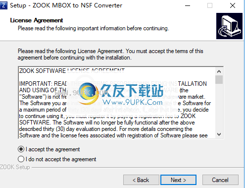 ZOOK MBOX to NSF Converter