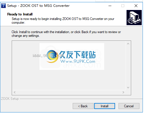 ZOOK OST to MSG Converter