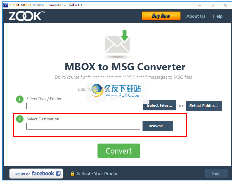 ZOOK MBOX to MSG Converter