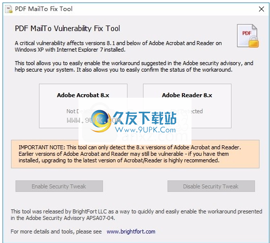 PDF MailTo Vulnerability Fix Tool