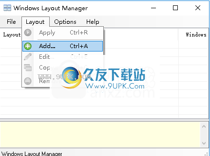 Windows Layout Manager