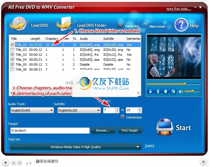 All Free DVD to WMV Converter