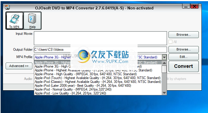 OJOsoft DVD to MP4 Converter