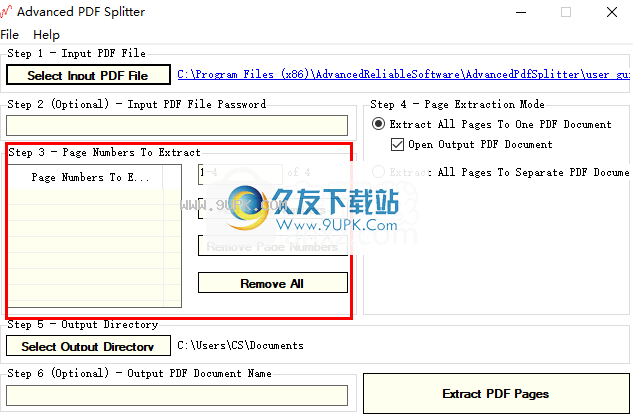 Advanced PDF Splitter