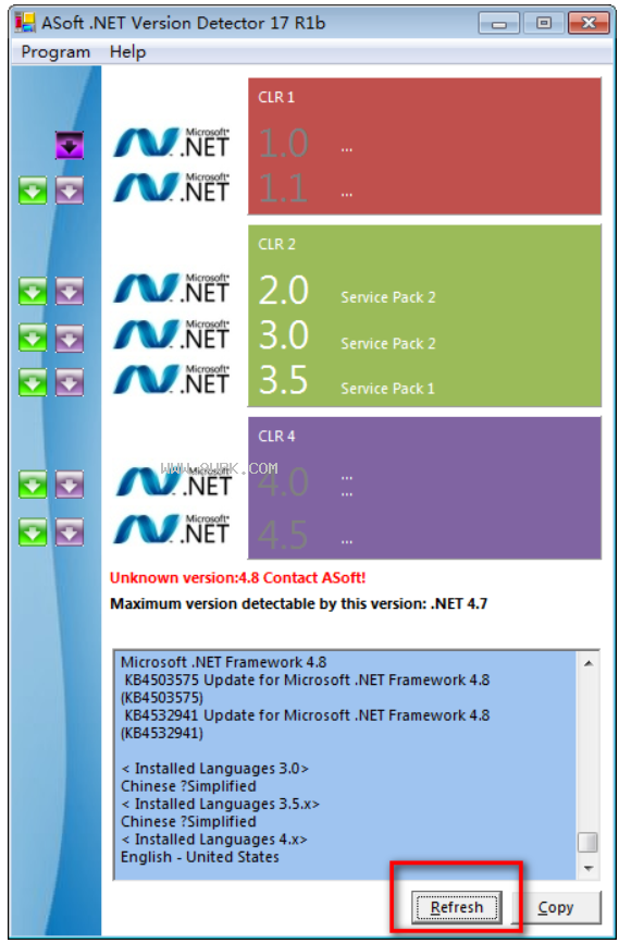ASoft.NET Version Detector