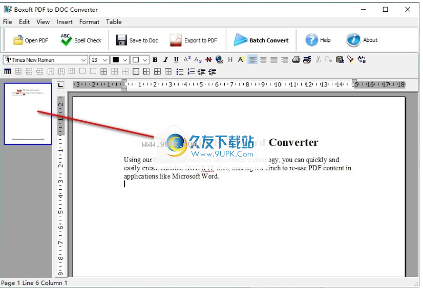 Boxoft PDF to DOC Converter