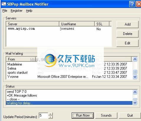 SBPop  Mailbox  Notifier