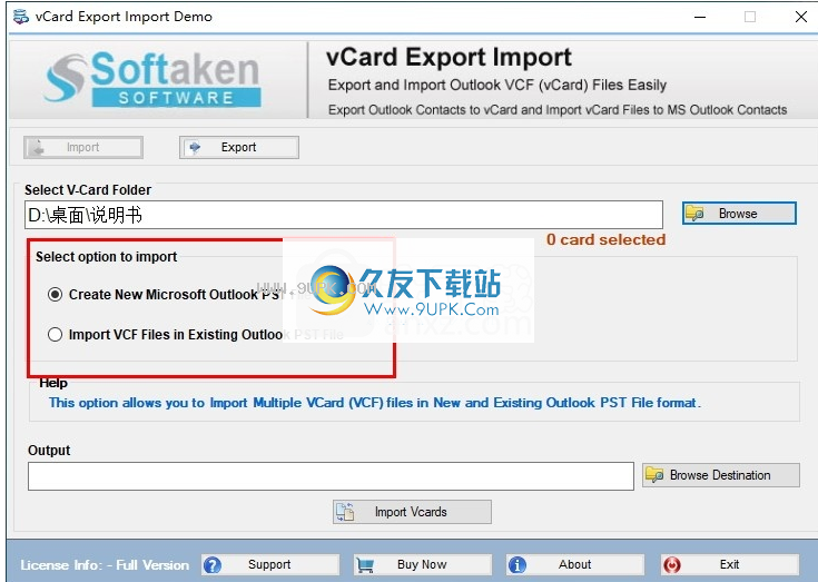 Softaken VCard Export Import