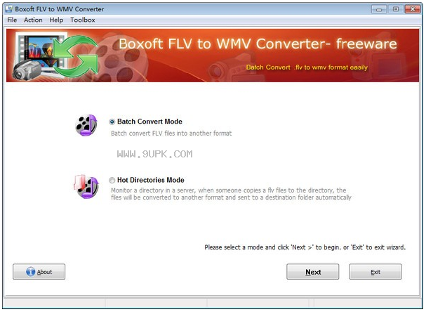 Boxoft FLV to WMV Converter