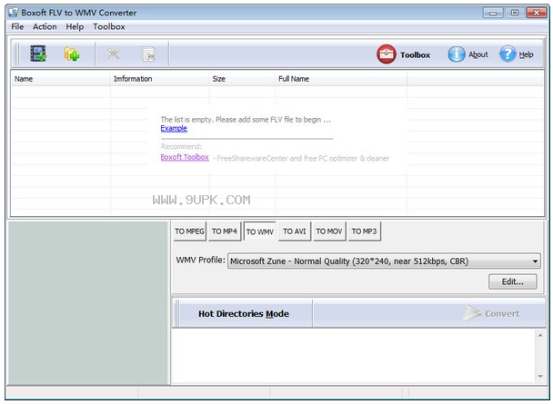 Boxoft FLV to WMV Converter截图（1）
