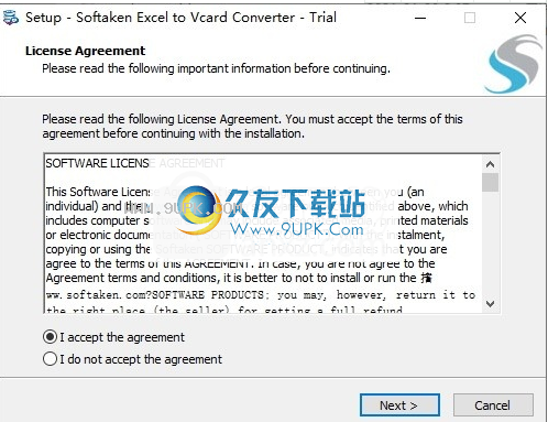 Softaken Excel to VCard Converter