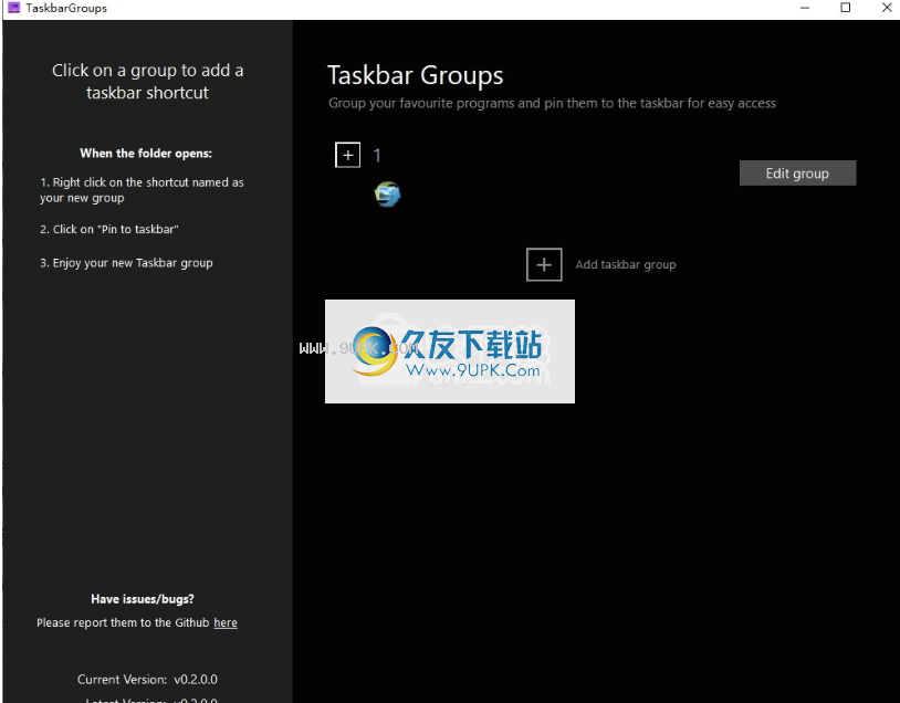 Taskbar Groups