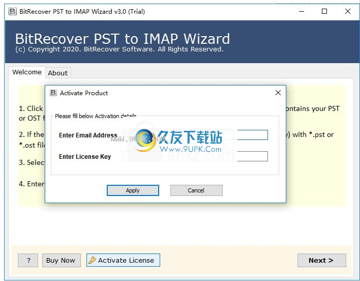 bitrecover pst to imap wizard