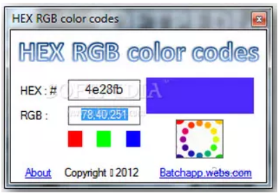 HEX RGB color codes截图（1）