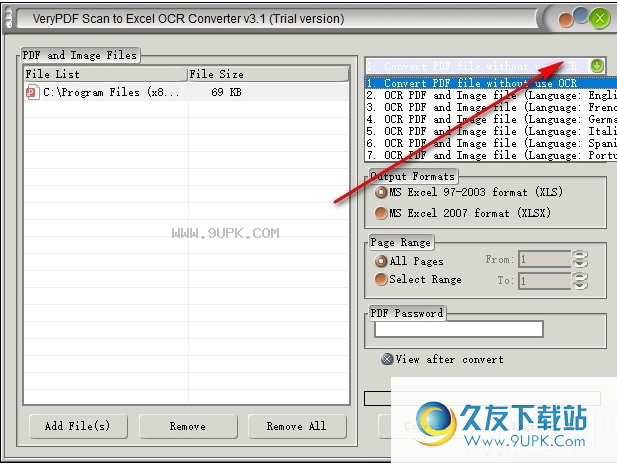 VeryPDF Scan to Excel OCR Converter