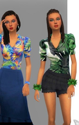 模拟人生4女士热带衬衫MOD截图（1）