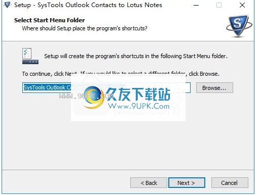 SysTools Outlook Contacts to Lotus Notes