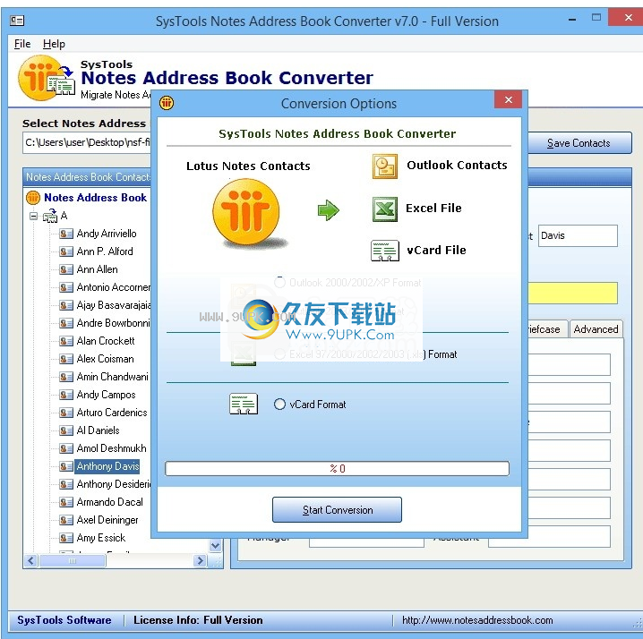 SysTools Notes Address Book Converter