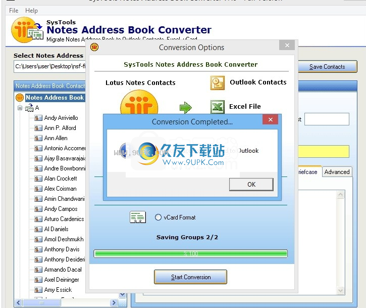 SysTools Notes Address Book Converter