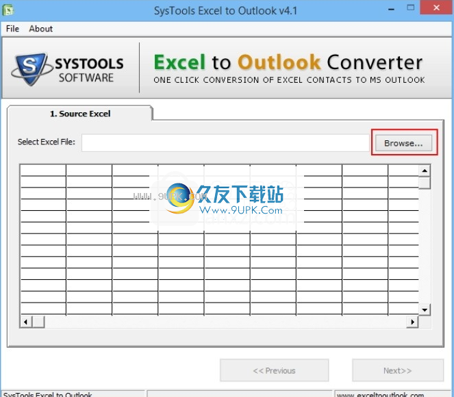 SysTools Excel to Outlook Converter