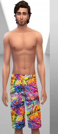 模拟人生4男士的彩色泳裤MOD截图（1）
